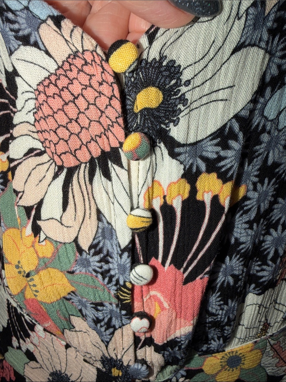 O'Neill Kyrie Flower Power Floral Romper. Sz M. 70’s. Beach. Festival. Vacation - Picture 8 of 17